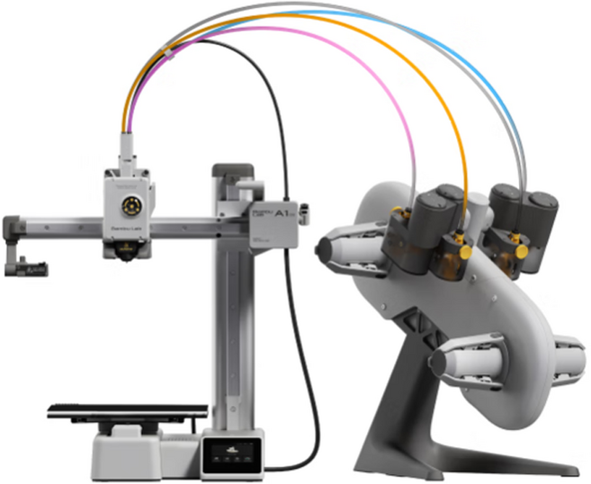 뱀부랩 A1 미니 콤보 가정용 자동 레벨링 고속 3D 프린터, 실버