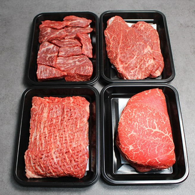 [한성가횡성한우]정품 횡성한우 명품프리미엄 혼합세트 9호 2.8kg(불고기 700g 국거리 700g 장조림 700g 산적 700g), 1개