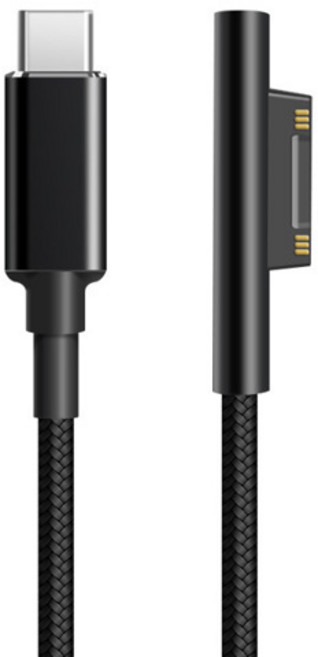 Microsoft Surface Pro 7 3 4 5 6 15V 3A PD 태블릿 충전기 어댑터 케이블 코드용 고속 충전 USB Type-C 전원 공급 장치, 02 200CM Weave, 1개