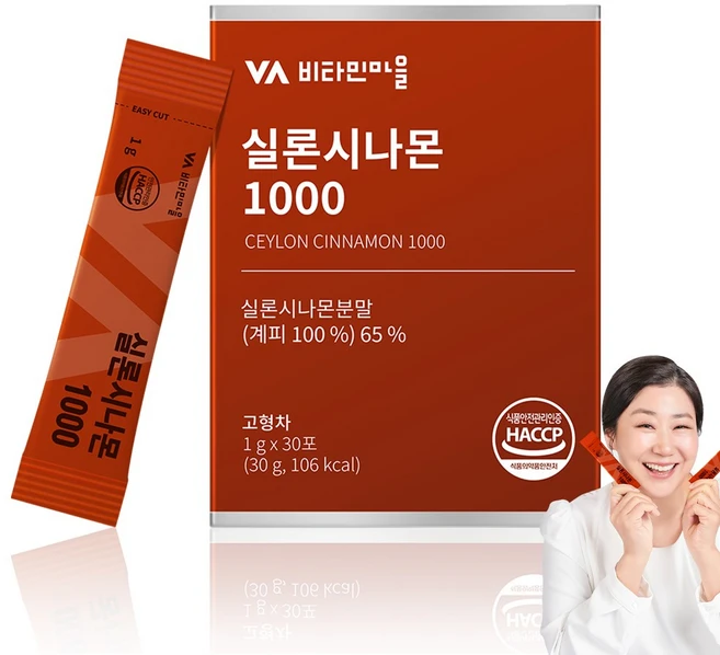 비타민마을 실론 시나몬 1000 고형차, 1g, 30개입, 1개 - 쿠팡