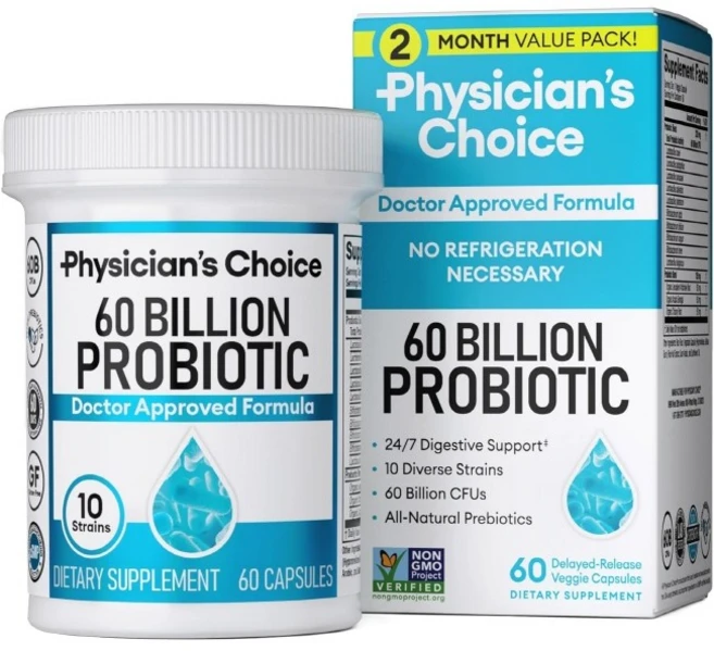 Physicians 피지션 초이스 프로바이오틱스 유산균 600억CFU 60캡슐 2개월분, 1개, 60정 - 쿠팡