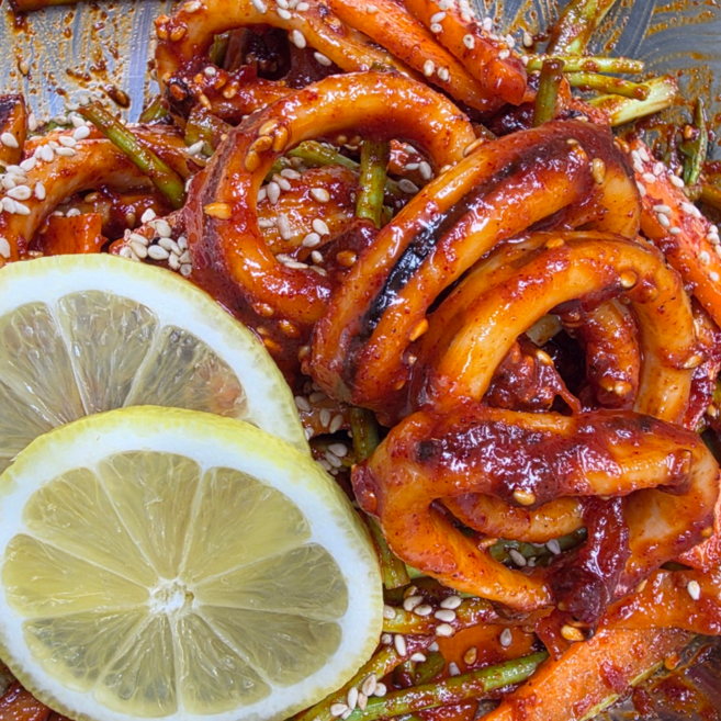 아삭 레몬 오징어 초무침 밀키트 캠핑음식 혼술 술안주 맥주안주 집들이, 1개, 800g