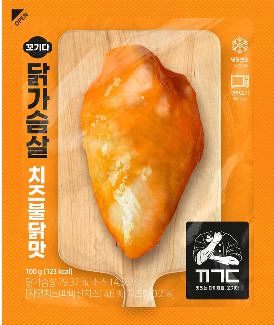 꼬기다 프리미엄 소스 닭가슴살, 100g, 10개, 치즈불닭맛