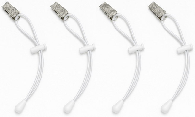 원더블 바지 밑단 끌림방지 집게, 4개, 화이트