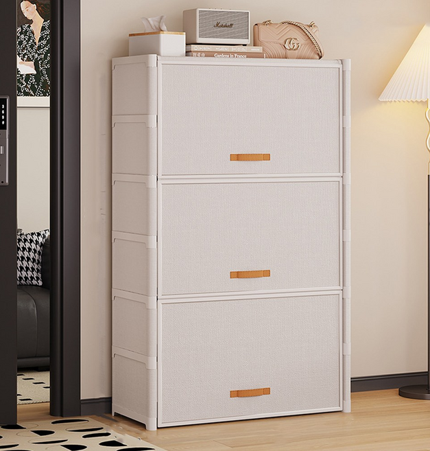 슬림형 현관 신발장 신발정리함 다용도 수납 선반 캐비닛, white