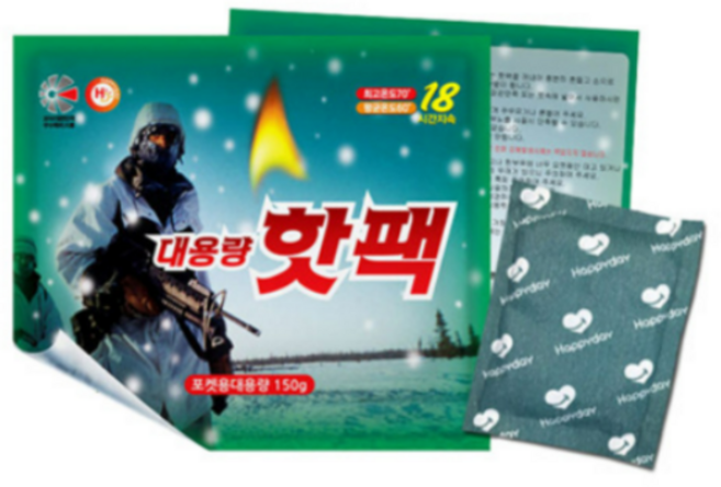 해피데이 포켓형 대용량 핫팩 150g, 1000개