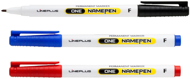 더이안 라인플러스 원 네임펜 검정 유성펜, 파랑