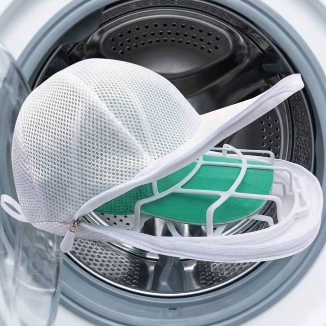 이오라 구김방지 틀있는 캡모자 세탁망 + 세탁틀 세트, 화이트, 1개
