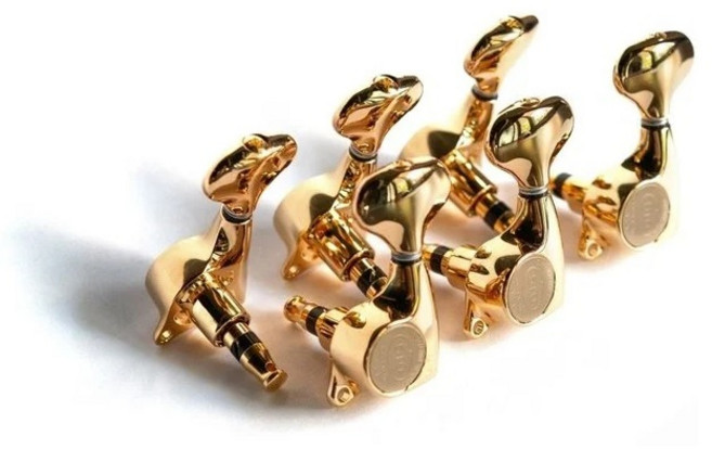 Gotoh SGL510Z 1:21 MG MGT 鎖定 木吉他 電吉他 琴頭 捲弦器 精準 510, 1個, 3+3 L5 大鈕 Gold 金色