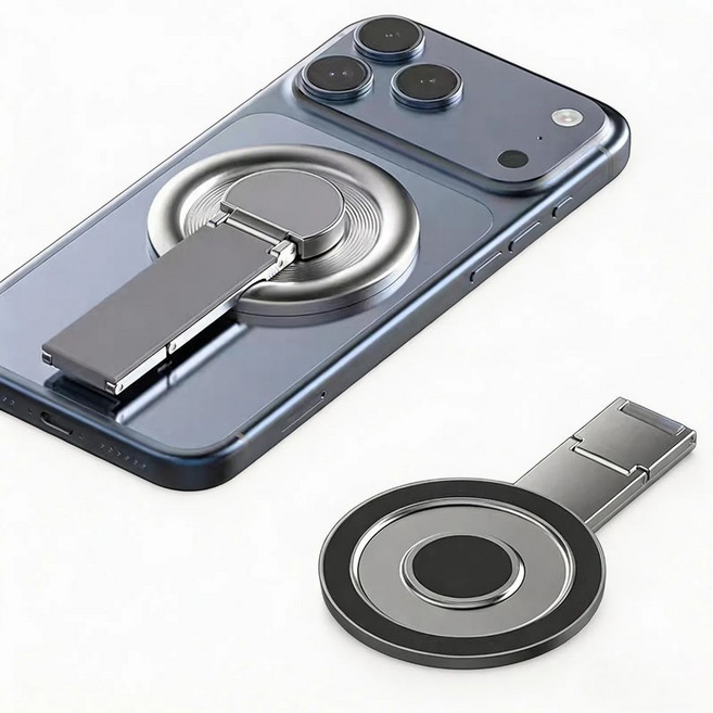 미블룸 초강력 맥세이프 360도 회전 스마트톡 거치대 그립 큐링, 1개, 그레이