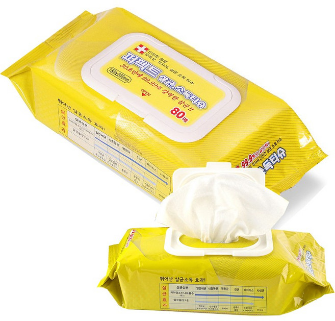 케어메이트 퍼펙트 살균 소독티슈, 1개, 80매입