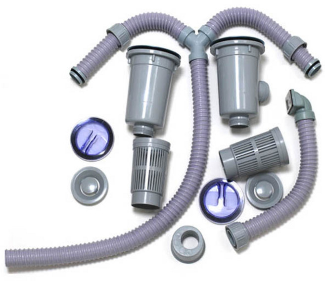 싱크대 배수구 세트 교체 소형2구 씽크대배수구, 혼합색상, 1세트