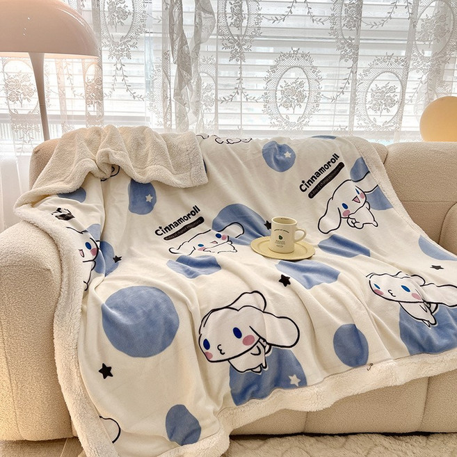 크로스 보더 산리오 아동 이중 담요 다용도 담요