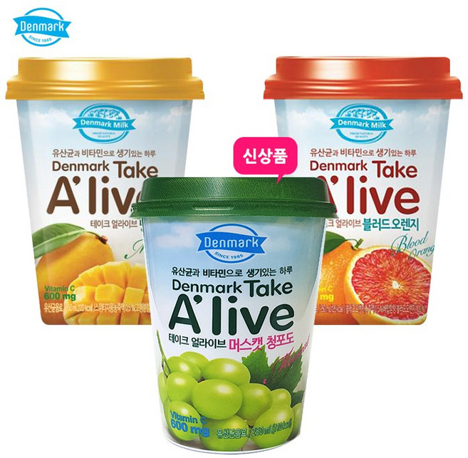 얼라이브 250mlx12컵(망고4+오렌지4+머스캣4) 무배, 250ml, 1세트