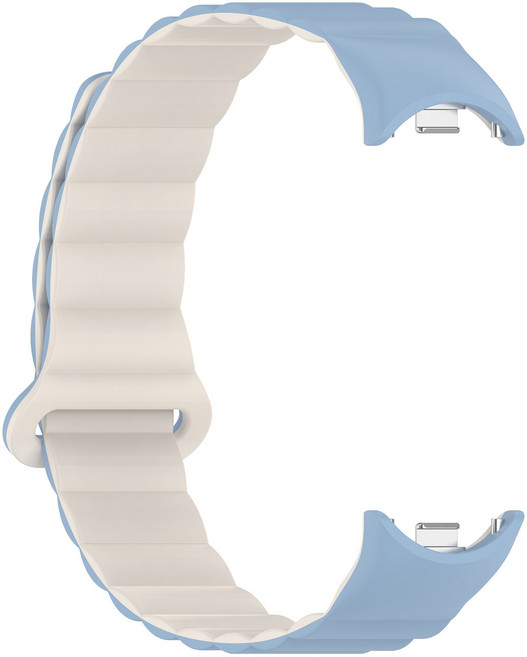 SKENOS 샤오미 스마트밴드10 / 9 / 8 세라믹 호환 스포츠 마그네틱 스트랩 미밴드10 9 8 실리콘 컬러 밴드, 스카이블루(연베이지), 1개