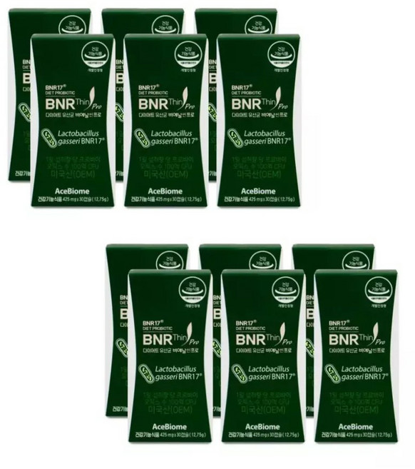 BNR17 비에날씬 프로 다이어트 유산균 425mg X 30캡슐 12박스 12개월분, 12개, 30정
