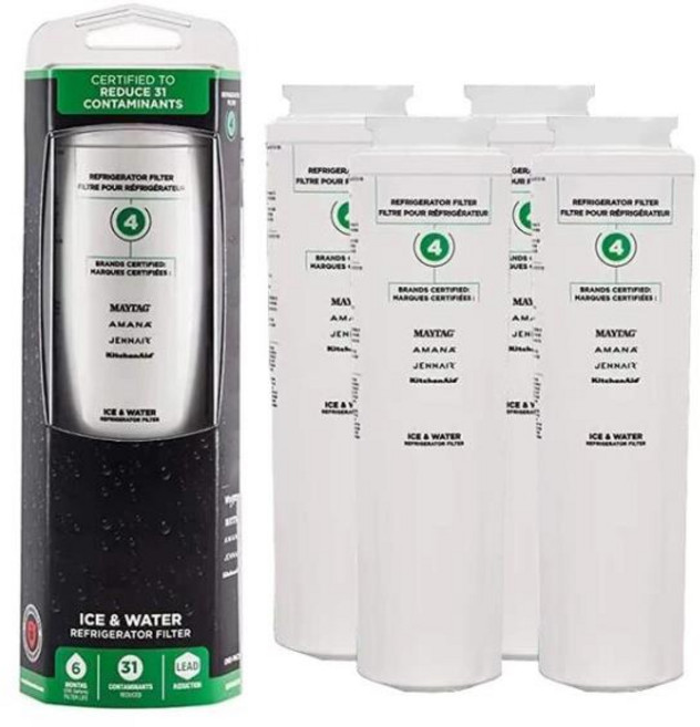 NSF 인증 브랜드 정품 월풀 냉장고 필터 4396395 메이태그 UKF8001 RFC0900A EDR4RXD1, 04 4Pcs, 04 4Pcs