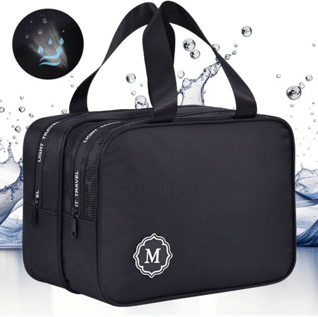 로이에 건습식 분리형 목욕 수영 가방, 블랙