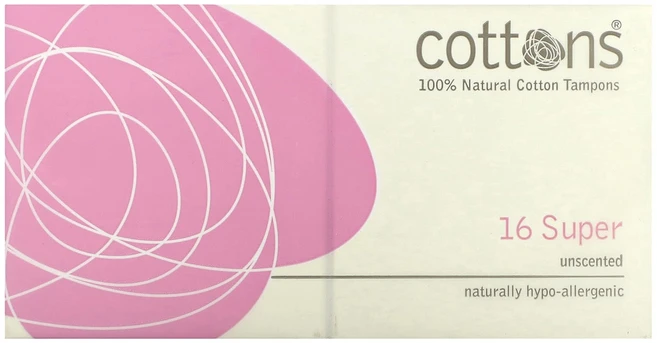 Cottons 100% 천연 면 탐폰 슈퍼 무향 탐폰 16개, Cottons100천연면탐폰슈퍼무향탐폰16개 - 쿠팡