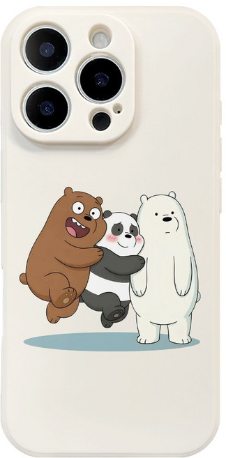 위 베어 베어스 갤럭시 아이폰 폰케이스 화이트