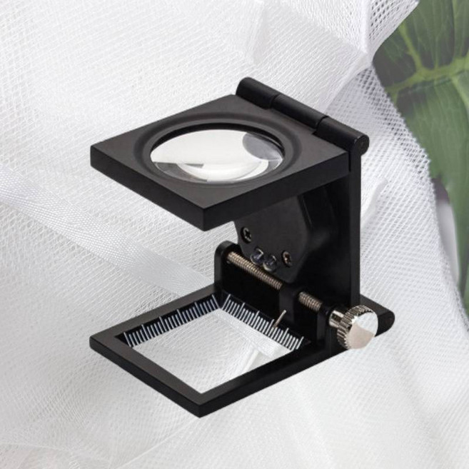 랩앤툴스 LED 휴대용 섬유 확대경, 1개, 10배율 블랙