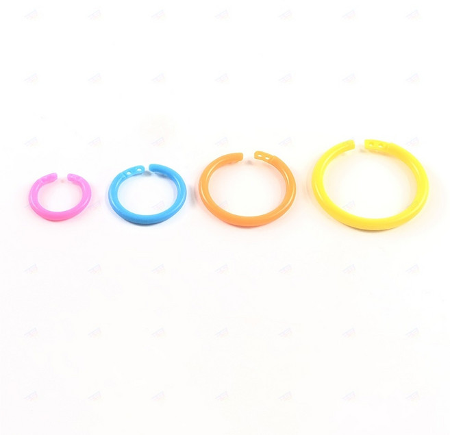 다용도 컬러 O링 오링 바인더 클립 원형 라운드 고리링 고리 링고리 문서 제본 사진 정리 묶음 수첩 다이어리 만들기 다꾸 제작 열쇠고리 장식 선정리 클립 랜덤 색상, A 1.5CM