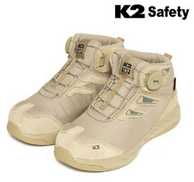 K2 Safety 안전화 K2-107BE 베이지 SC623007 작업화 현장화 건설화 K2화 BOA다이얼, 275