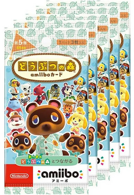 닌텐도 동물의숲 아미보 카드 5팩 세트 (5탄), 동물의 숲 amiibo 카드 5탄, 5개