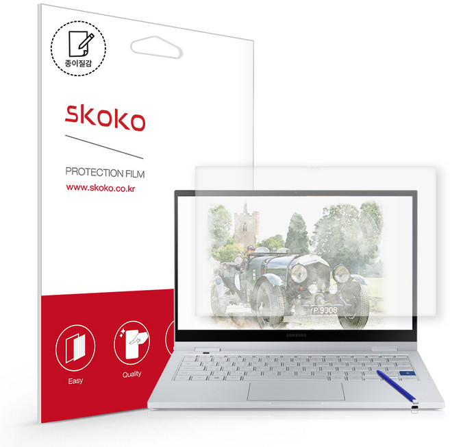 스코코 갤럭시북 플렉스2 13인치 5G NT930QCA 도화지 종이질감 액정보호필름, 1개