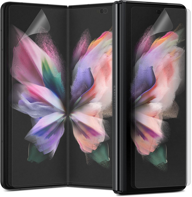 다이아큐브 갤럭시 Z플립3 4 5 6 7 7FE Z폴드2 3 4 5 6 7 SE 반사방지 지문방지 TPU EPU 자가복원 전면 내면 세트 액정보호필름 가이드툴제공 간편부착, 2세트