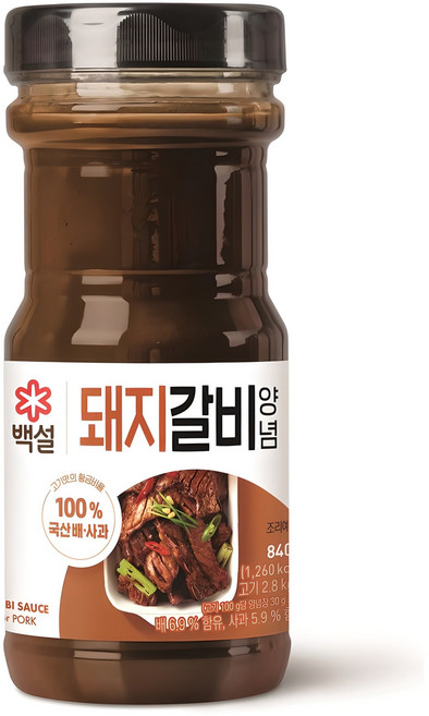 백설 돼지갈비 양념, 840g, 1개