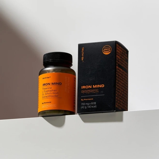 트루스비 아이언마인드 세인트존스워트 세로토닌 테아닌 트립토판 영양제, 1박스, 60정 - 쿠팡