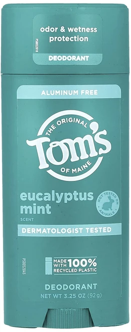 Tom's of Maine 알루미늄 무함유 데오드란트 유칼립투스 민트 92g(3.25oz), TomsofMaine알루미늄무함유데오드란트유칼립투스민트, 92g, 1개 - 쿠팡