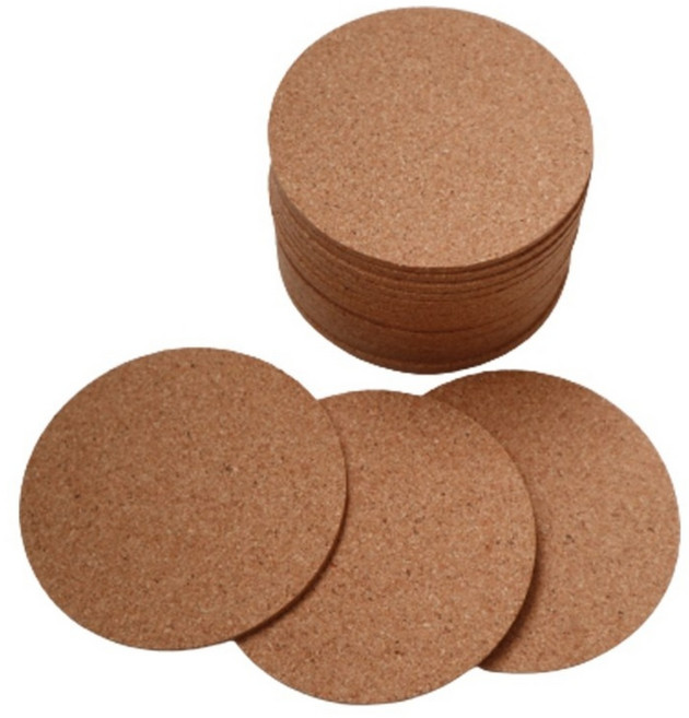 코르크 원형 컵받침 20p, 1개
