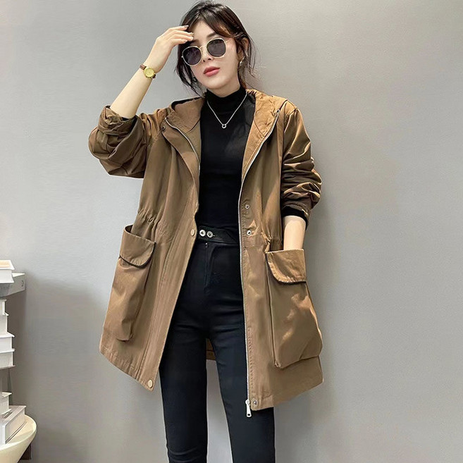 쩐쿠 여성 캐주얼 집업 후드 자켓 K0270