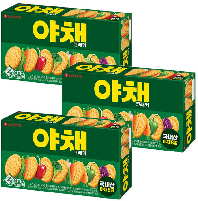 롯데 야채크래커 249g 3개