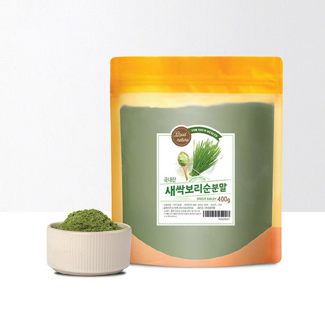 새싹보리 순 뿌리 분말 400g/500g 순수 새싹보리가루 효능 먹는법, 400g, 1개
