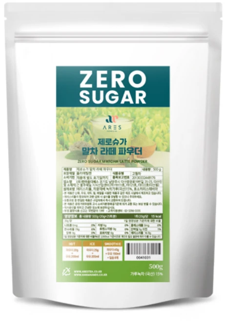 아레스 제로슈가 말차 라떼 파우더, 1개, 1개입, 500g - 쿠팡