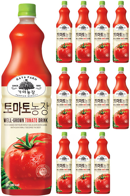 가야농장 토마토 주스, 1.5L, 12개
