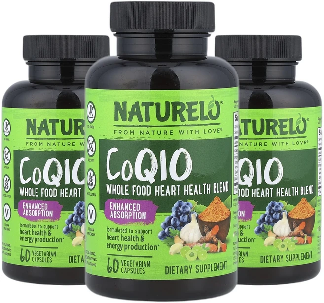 네츄렐로 코큐텐 CoQ10 베지 캡슐 60정 2+1, 3개 - 쿠팡