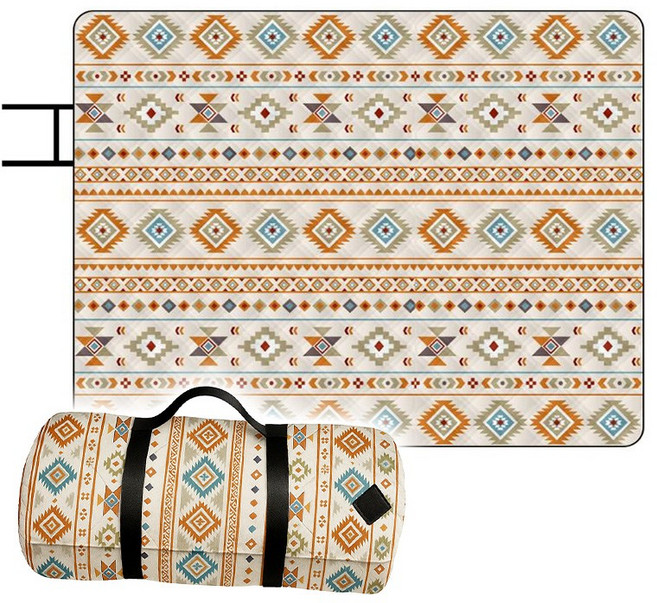 피크닉 손잡이 매트 휴대용 돗자리 리틀띵즈 캠핑매트, 베이지