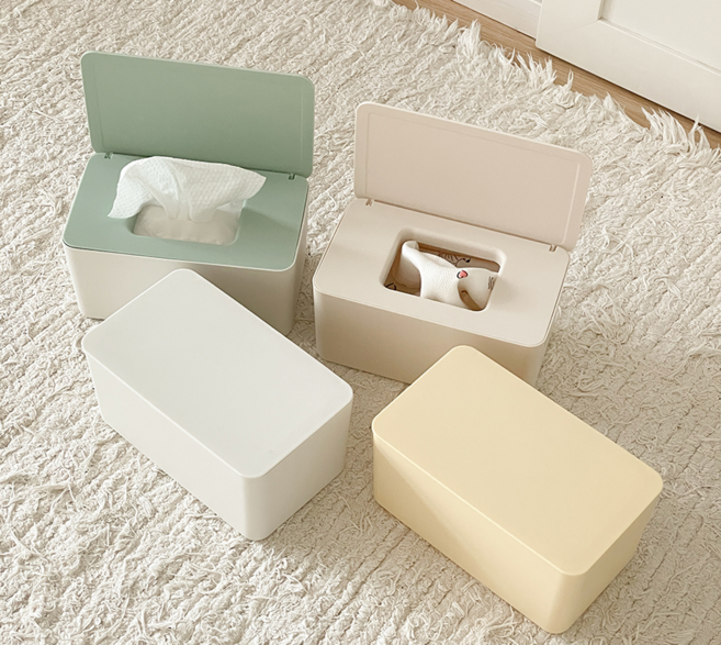 물티슈 케이스 소형 대형 커버 디스펜서 보관함 티슈 휴지 각티슈 곽티슈케이스, 1개, 대형 new베이지