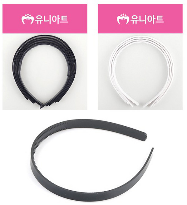 2000 머리띠 2종 꾸미기 만들기재료 유니아트, 검정5개입