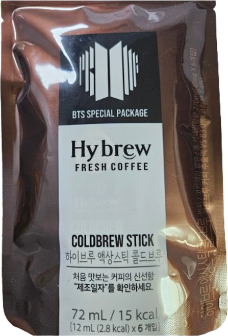 한국야쿠르트 BTS 하이브루 액상스틱 콜드브루, 1개, 6개입, 12ml