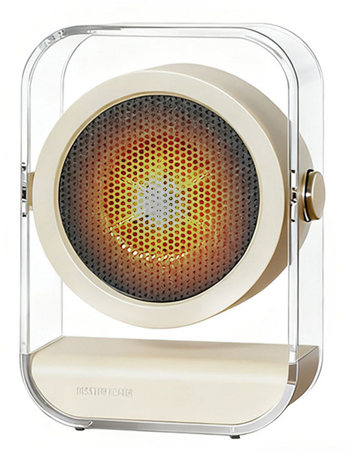 Detao 초경량 탁상용 히터 PTC온풍기 가정용 휴대용 전기 히터 무소음 2단계 온도 조절, 화이트