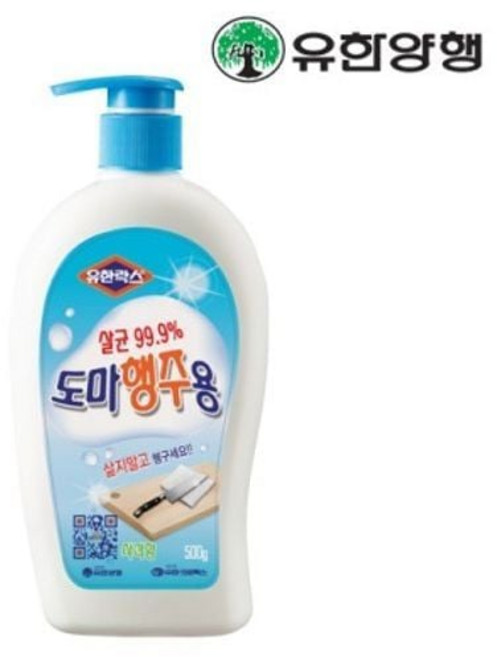 유한락스 도마행주용 /뿌리는/주방/도마/행주용/바닥/세정제/싱크대/곰팡이/제거/후레쉬/향락스/락스, 1개, 500g