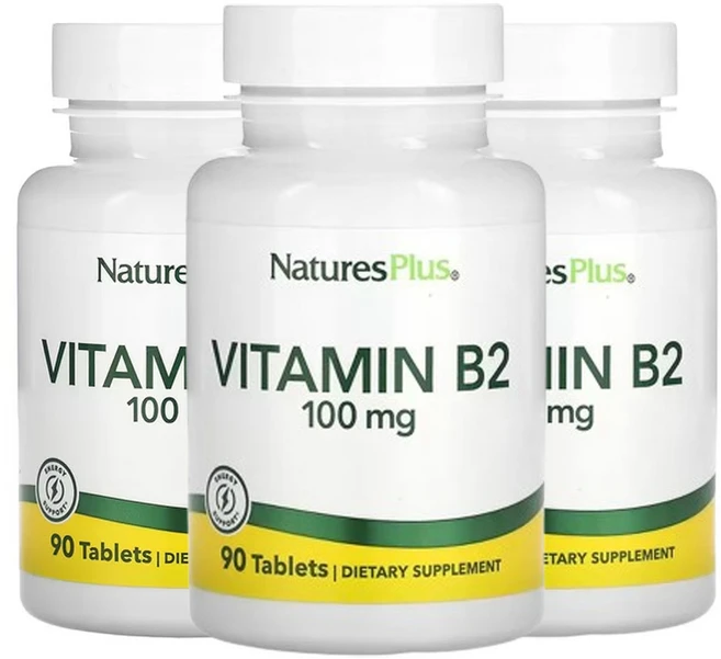 네이쳐스플러스 비타민 B-2 100mg 90 태블릿, 3개, 90정 - 쿠팡
