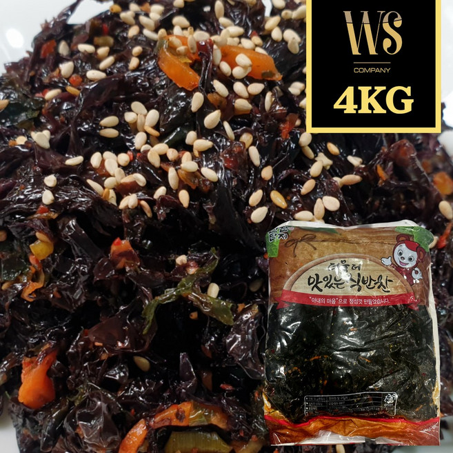 [반찬단지] 파래무침 4kg [ 가정용 업소용 대용량 밥도둑 반찬 파래 반찬류 ], 1개