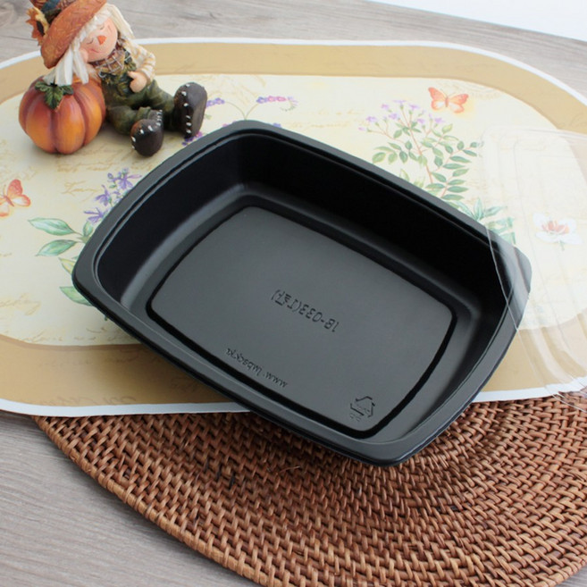 JB033 흑색 무칸 일회용 파스타 볶음밥 덮밥 배달 포장 [800세트]