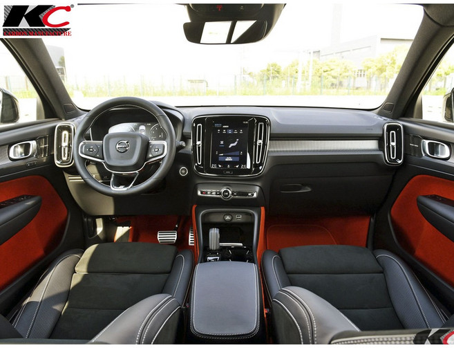 VOLVO 富豪 沃爾沃 避光墊 儀表台 隔熱墊 XC40 V40 S90 XC60 XC90 B5 R-Design, 18-XC40,黑底 "紅邊", 黑底紅邊